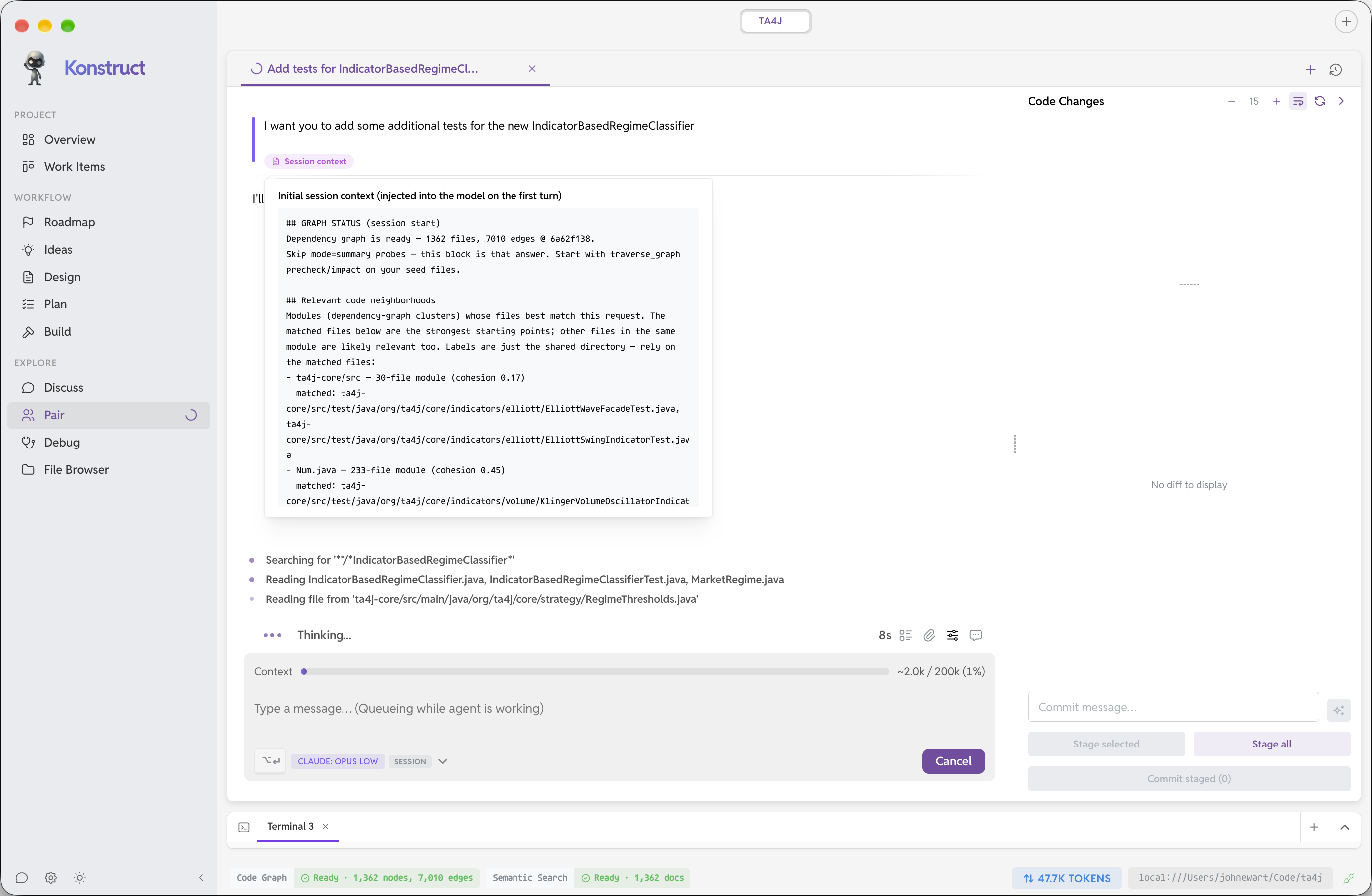 Konstruct surfacing a neighborhood of related files as the starting point for a task