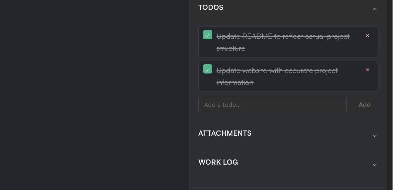 Todos and attachments
